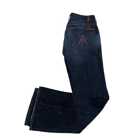 Size 28 7 For All Mankind “A" Pocket Jeans Made USA Style U130061U-061U Vintage - Picture 1 of 10